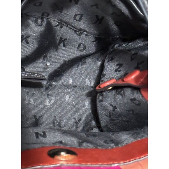 DKNY Multicolor Vertical Stripe Lamb Leather Crossbody Shoulder Handbag - Picture 8 of 14